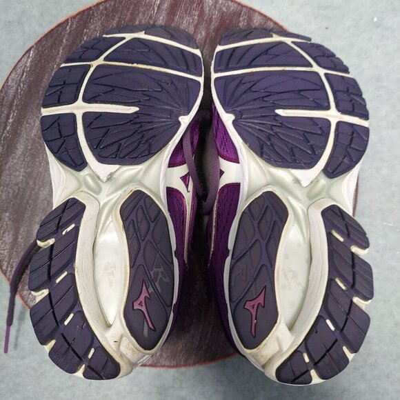 Mizuno Womens Running Shoes Purple Mesh Lace-Up Cushioned Athletic Sneakers Size - Picture 9 of 9